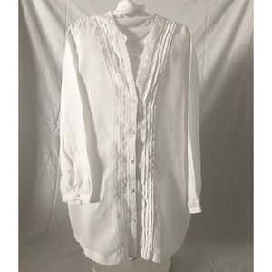 Land's End Long Sleeve Linen Blouse
